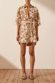 Kiana Linen  Short Sleeve Oversized Shirt Dress - Lulu & Daw - Shona Joy - dresses, new arrivals - Lulu & Daw - Australian Fashion Boutique