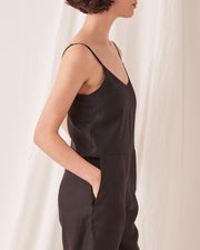 Linen Slip Jumpsuit Black - Lulu & Daw - Assembly Label - assembly label, jumpsuit - Lulu & Daw - Australian Fashion Boutique