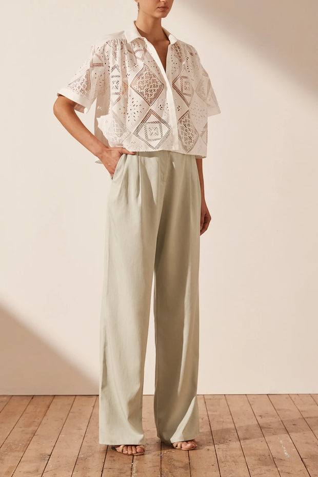 Lori Short Sleeve Shirt - Ivory - Lulu & Daw -  -  - Lulu & Daw - Australian Fashion Boutique