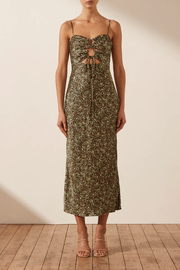 Lace Up Midi Dress - Arviel - Lulu & Daw -  - dress, shona joy - Lulu & Daw - Australian Fashion Boutique