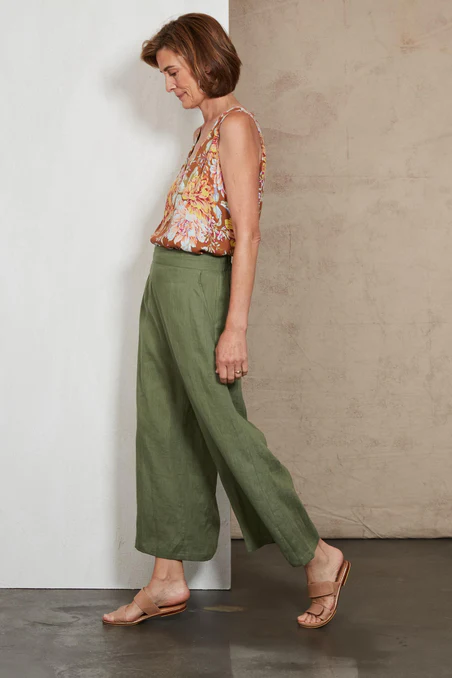 Indica Crop Pant - Fern - Lulu & Daw - Eb & Ive - eb & ive, pants - Lulu & Daw - Australian Fashion Boutique