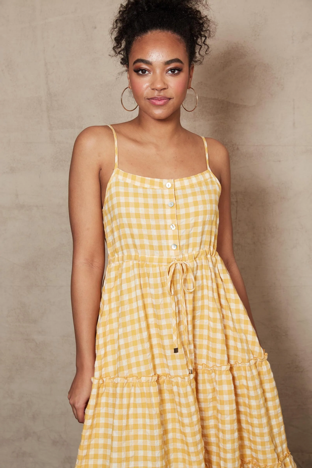 Mimosa Tank Dress - Honeycomb - Lulu & Daw -  - dress, eb & ive - Lulu & Daw - Australian Fashion Boutique