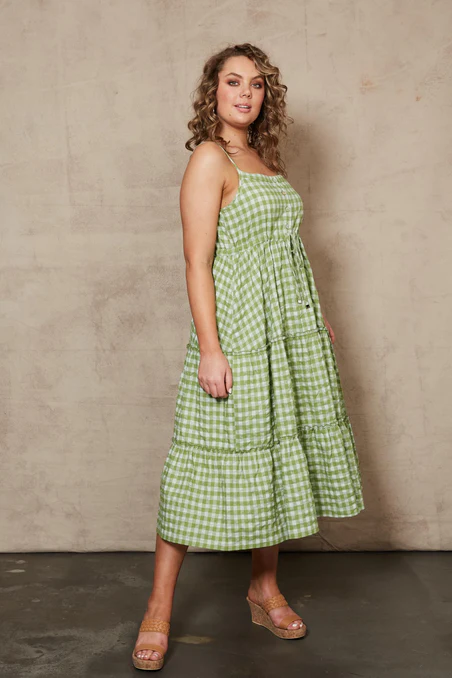 Mimosa Tank Dress - Evergreen - Lulu & Daw -  - dress, eb & ive - Lulu & Daw - Australian Fashion Boutique