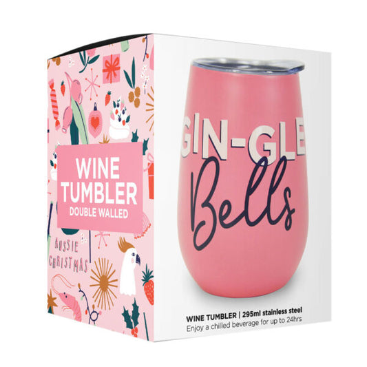 Wine Tumbler - Gin-gle Bells - Lulu & Daw - Annabel Trends -  - Lulu & Daw - Australian Fashion Boutique