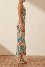 Malia Silk Cross Front Halter Bias Midi Dress - Lulu & Daw - Shona Joy - dresses, shona joy, Silk - Lulu & Daw - Australian Fashion Boutique