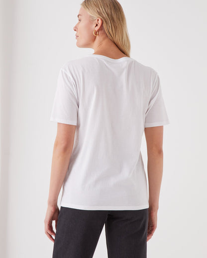 Everyday Organic Logo Tee - White/Black - Lulu & Daw - Assembly Label - assembly label, basics, top, tops, under100 - Lulu & Daw - Australian Fashion Boutique