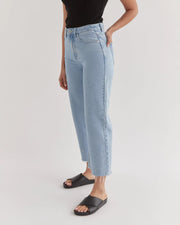 High Waisted Flare Jeans - Super Light Indigo - Lulu & Daw -  - Jeans - Lulu & Daw - Australian Fashion Boutique