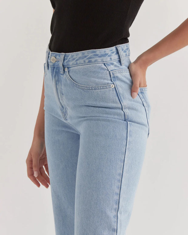 High Waisted Flare Jeans - Super Light Indigo - Lulu & Daw -  - Jeans - Lulu & Daw - Australian Fashion Boutique