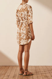 Kiana Linen  Short Sleeve Oversized Shirt Dress - Lulu & Daw -  - dresses, new arrivals - Lulu & Daw - Australian Fashion Boutique