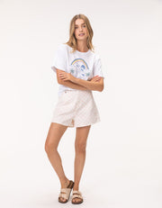 Jean Short Pink Checker - Lulu & Daw -  - denim, shorts - Lulu & Daw - Australian Fashion Boutique