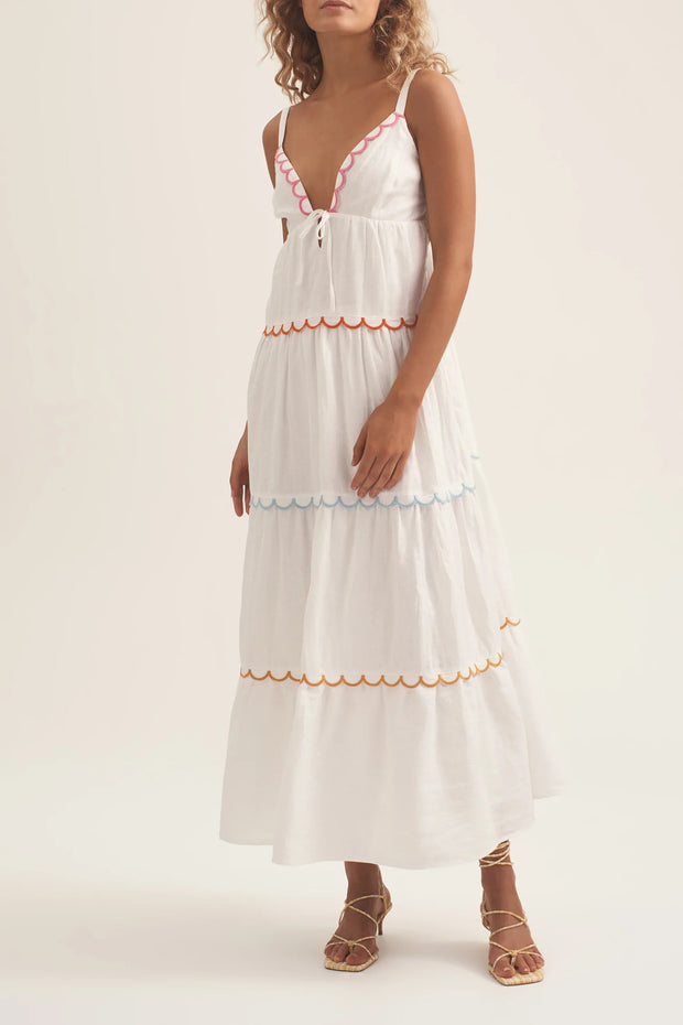 Adelle Dress - Rainbow Scallop - Lulu & Daw -  -  - Lulu & Daw - Australian Fashion Boutique