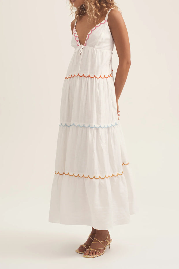 Adelle Dress - Rainbow Scallop - Lulu & Daw - Ownley - dress, Sale - Lulu & Daw - Australian Fashion Boutique