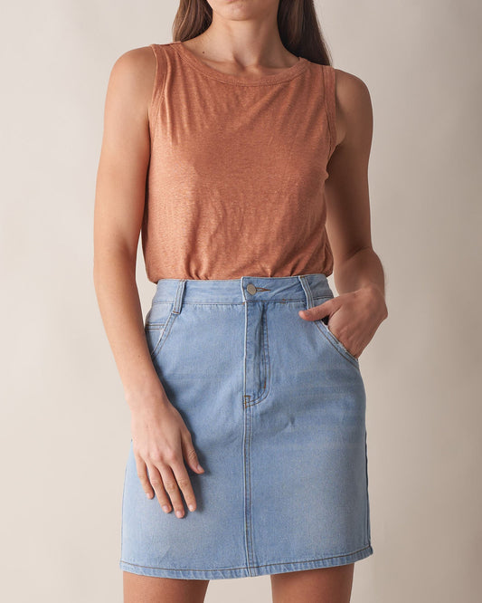 Aceline Linen Tank Top - Lulu & Daw - Amelius - 100% Linen, top, tops, under100 - Lulu & Daw - Australian Fashion Boutique