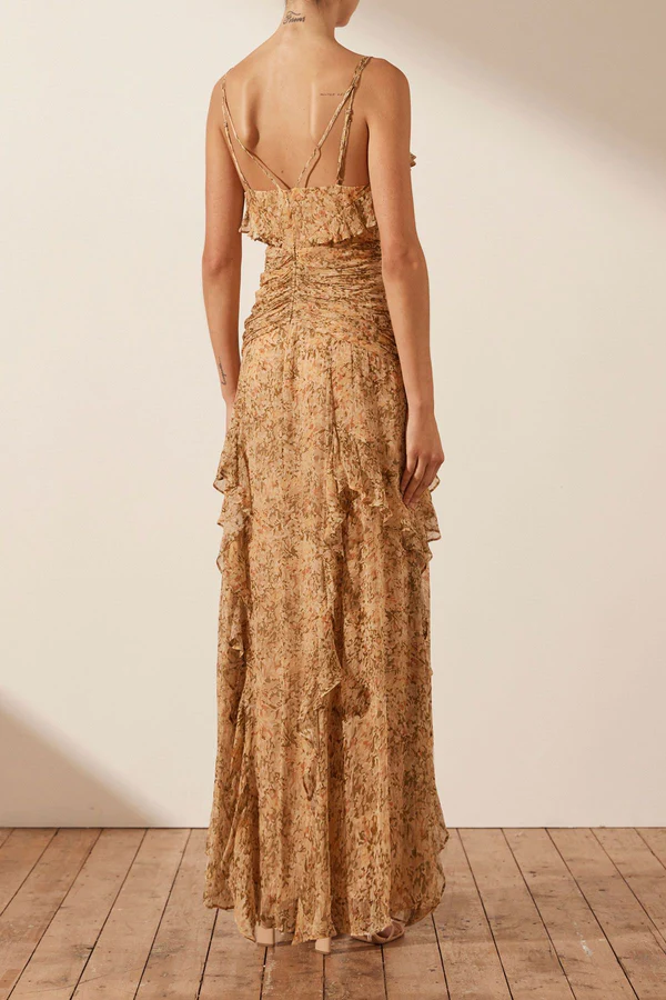 Shona joy plunge frill 2025 dress