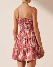 Cali Shirred Strapless Mini Dress - Lulu & Daw -  -  - Lulu & Daw - Australian Fashion Boutique