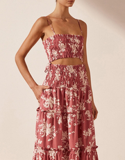 Cali Shirred Tiered Midi Skirt - Lulu & Daw -  -  - Lulu & Daw - Australian Fashion Boutique