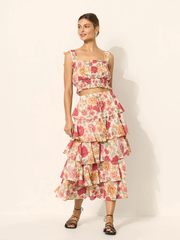 Jasmin Shirred Top - Camela Print - Lulu & Daw - Kivari -  - Lulu & Daw - Australian Fashion Boutique