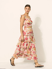 Jasmin Shirred Top - Camela Print - Lulu & Daw - Kivari -  - Lulu & Daw - Australian Fashion Boutique