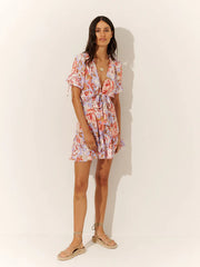 Daniella Tie Front Mini Dress - Lulu & Daw -  -  - Lulu & Daw - Australian Fashion Boutique