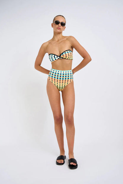 Eve Grid High Waist Bottom - Lulu & Daw - By Johnny -  - Lulu & Daw - Australian Fashion Boutique