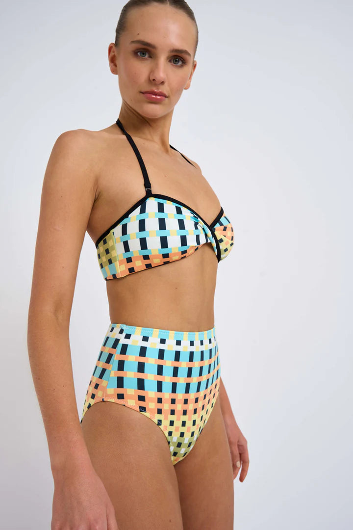 Eve Grid High Waist Bottom - Lulu & Daw - By Johnny -  - Lulu & Daw - Australian Fashion Boutique