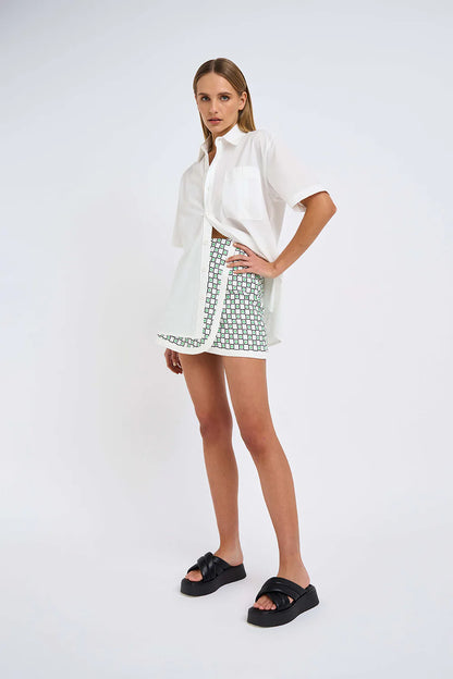 Gia Grid Mini Skirt - Lulu & Daw - By Johnny - MINI SKIRT - Lulu & Daw - Australian Fashion Boutique