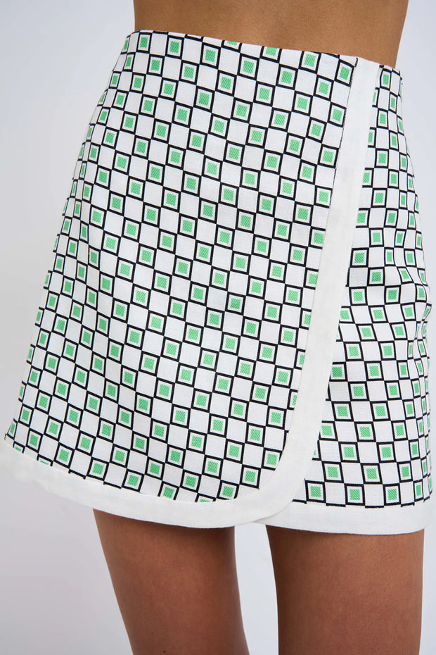 Gia Grid Mini Skirt - Lulu & Daw - By Johnny - MINI SKIRT - Lulu & Daw - Australian Fashion Boutique