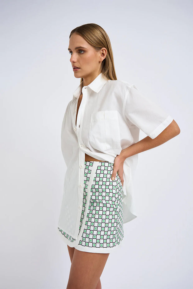 Gia Grid Mini Skirt - Lulu & Daw - By Johnny - MINI SKIRT - Lulu & Daw - Australian Fashion Boutique