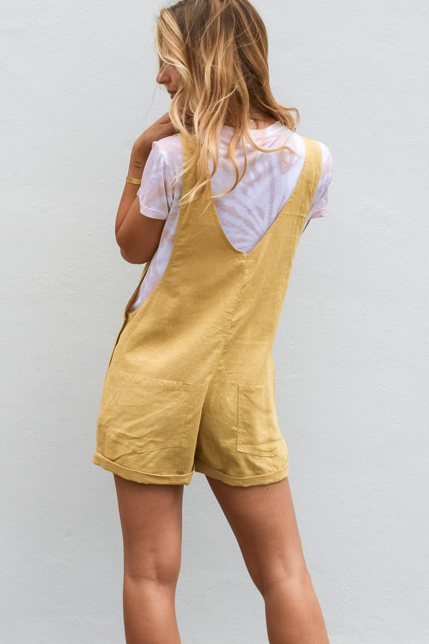 Linen Overalls Honey - Lulu & Daw -  - 100% Linen - Lulu & Daw - Australian Fashion Boutique