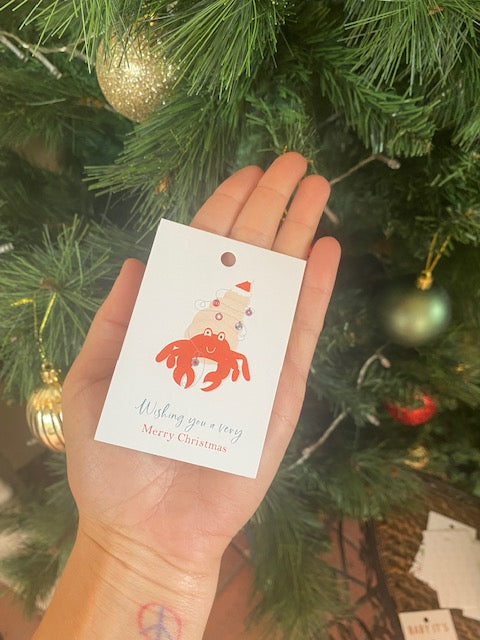 Christmas Crab Tag - Lulu & Daw - Lulu & Daw - card, gifts - Lulu & Daw - Australian Fashion Boutique