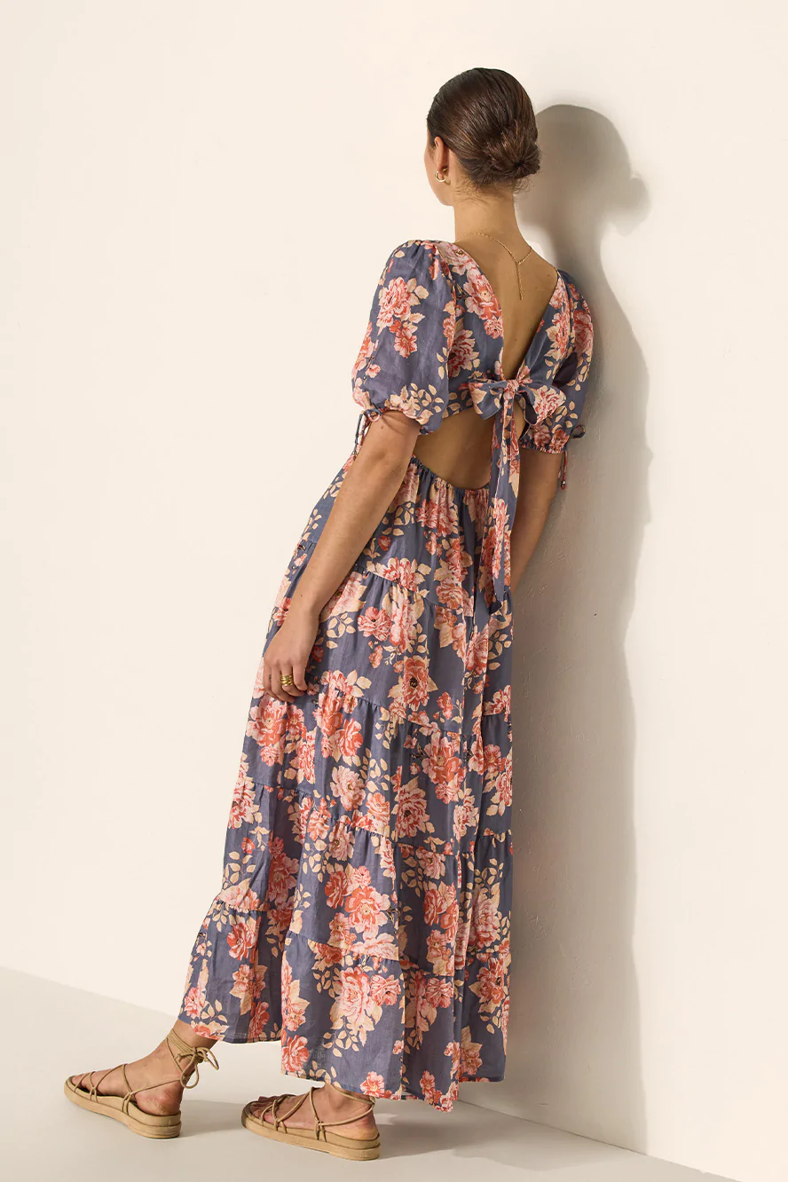 Madelyn Tired Tie Back Maxi Dress - Lulu & Daw - Kivari - dress, kivari - Lulu & Daw - Australian Fashion Boutique