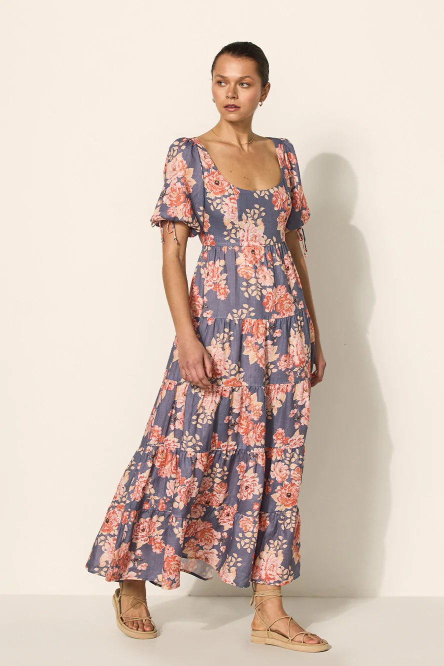 Madelyn Tired Tie Back Maxi Dress - Lulu & Daw - Kivari - dress, kivari - Lulu & Daw - Australian Fashion Boutique