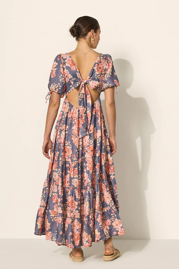 Madelyn Tired Tie Back Maxi Dress - Lulu & Daw -  - dress, kivari - Lulu & Daw - Australian Fashion Boutique