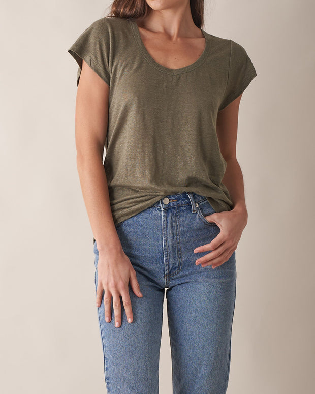 Newport Linen T-Shirt - Lulu & Daw - Amelius - 100% Linen, basics, under100 - Lulu & Daw - Australian Fashion Boutique