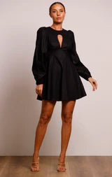 Meadows Swing Dress - Black - Lulu & Daw -  - linen, Sale - Lulu & Daw - Australian Fashion Boutique