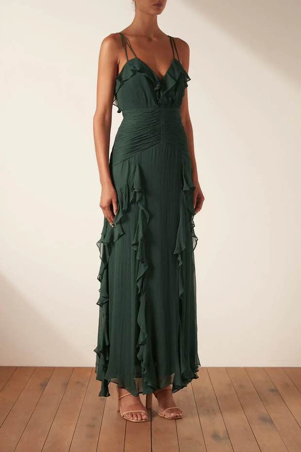 Leonie Double Strap Fill Maxi Dress - Rosemary - Lulu & Daw -  - shona joy - Lulu & Daw - Australian Fashion Boutique