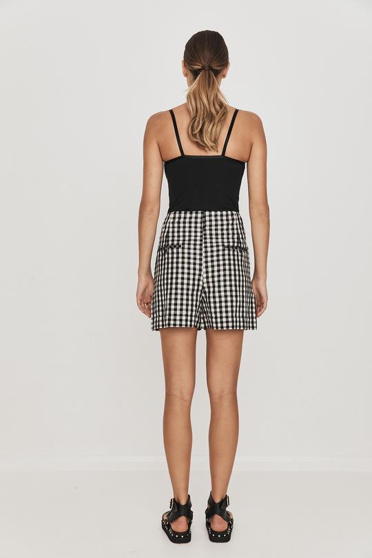 Rikki High Short - Black/White Check - Lulu & Daw -  - shorts - Lulu & Daw - Australian Fashion Boutique