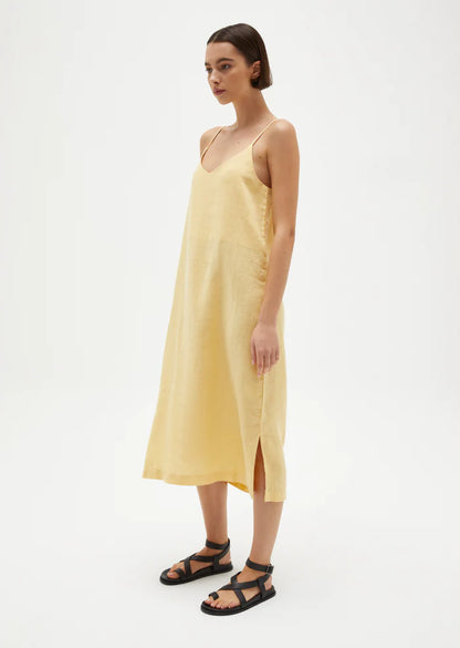 Linen Slip Dress - Butterscotch - Lulu & Daw - Assembly Label -  - Lulu & Daw - Australian Fashion Boutique