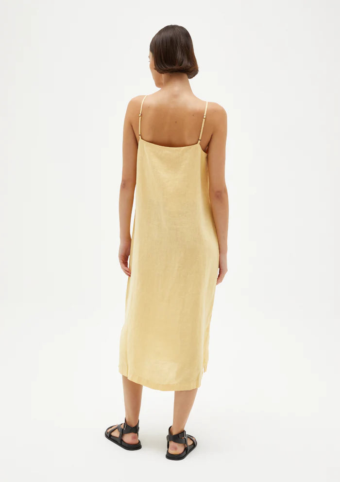 Linen Slip Dress - Butterscotch - Lulu & Daw - Assembly Label -  - Lulu & Daw - Australian Fashion Boutique