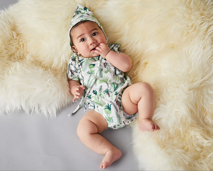 Fern Gully Short Sleeve Bodysuit - Lulu & Daw - Halcyon Nights - childrenswear, halcyon nights - Lulu & Daw - Australian Fashion Boutique