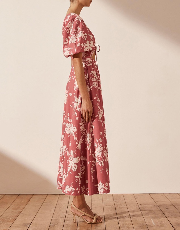 Cali Short Sleeve Cut Out Midi Dress - Lulu & Daw -  - shona joy - Lulu & Daw - Australian Fashion Boutique