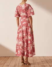 Cali Short Sleeve Cut Out Midi Dress - Lulu & Daw -  - shona joy - Lulu & Daw - Australian Fashion Boutique