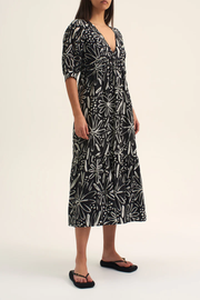 Turner Dress Black Botanic - Lulu & Daw -  -  - Lulu & Daw - Australian Fashion Boutique