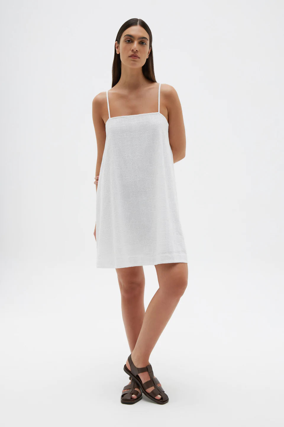 Broderie Anglaise Tully Mini Dress - White - Lulu & Daw - Assembly Label -  - Lulu & Daw - Australian Fashion Boutique