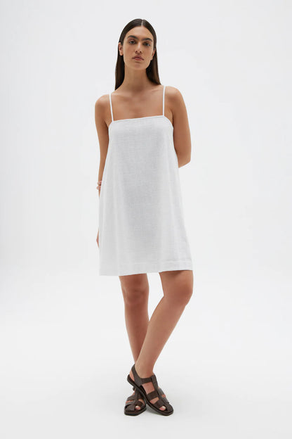 Broderie Anglaise Tully Mini Dress - White - Lulu & Daw - Assembly Label -  - Lulu & Daw - Australian Fashion Boutique