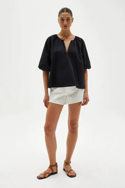 Relaxed Mini Top - Black - Lulu & Daw - Assembly Label - assembly label, top, tops - Lulu & Daw - Australian Fashion Boutique