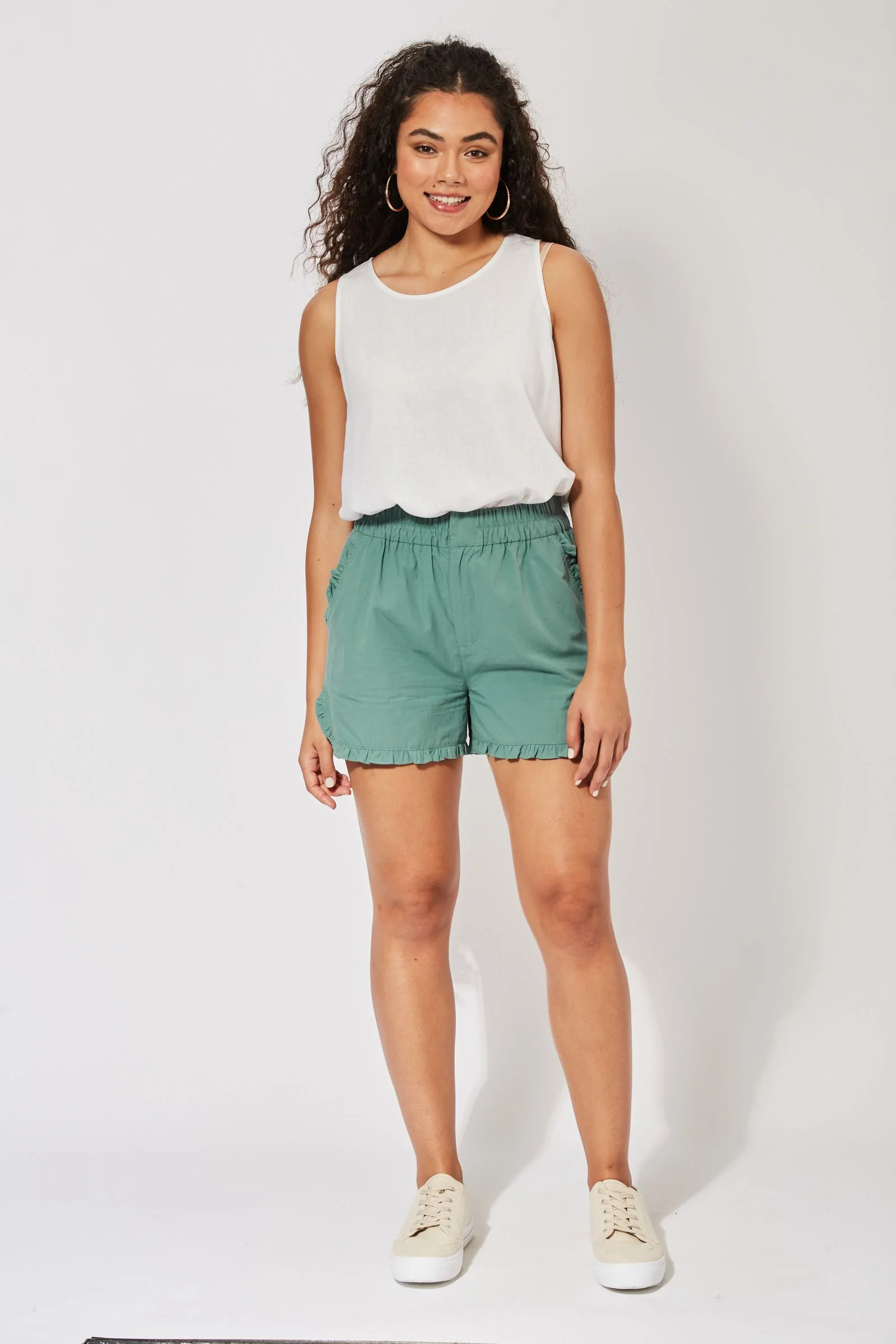 Salvador Frill Short - Mineral - Lulu & Daw - Haven - eb & ive - Lulu & Daw - Australian Fashion Boutique