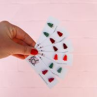 Christmas Tree Studs - Lulu & Daw - Pink Nade - christmas, earring, earrings, jewellery - Lulu & Daw - Australian Fashion Boutique
